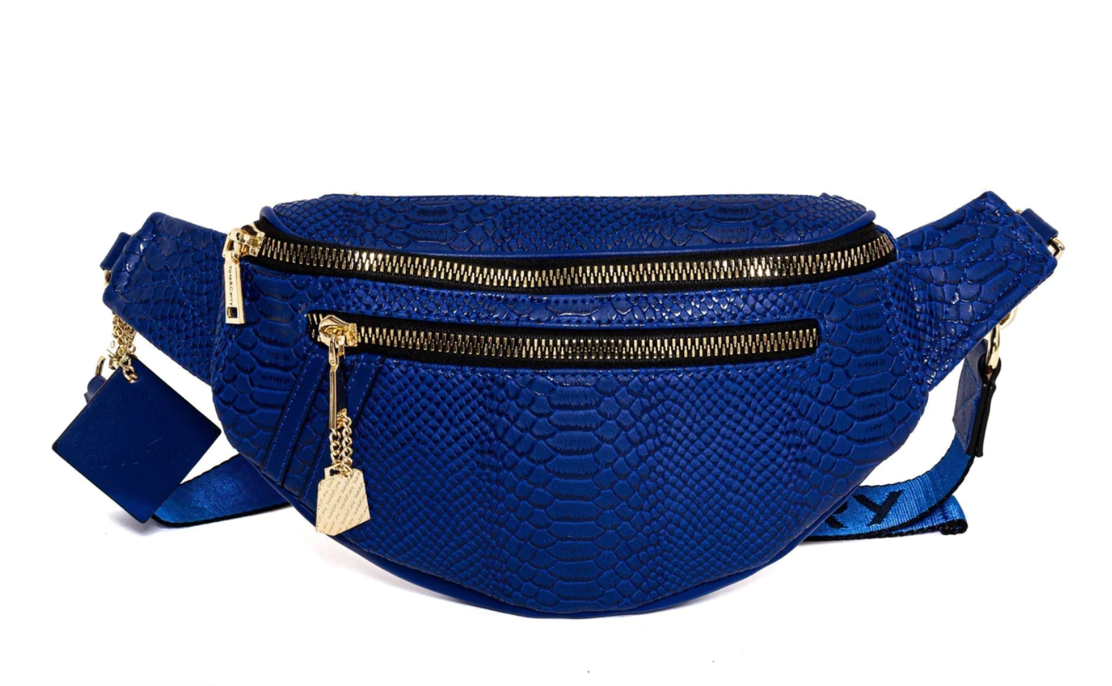 TOTE CARRY Apollo 1 Snake Skin Fanny Pack ROYAL BLUE